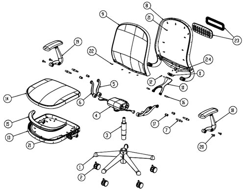 Knoll Chadwick Chair Parts