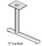 C-leg worksurface legs